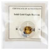 Coin 14kt Gold Miniature Gold Eagle .585 Gold