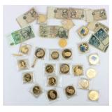 Coin Assorted 24kt Layered Medals & More