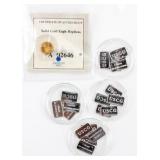 Coin .999 Fine Silver &  Miniature Gold Eagle14K