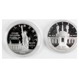 Coin 2 Silver Commemorative Half Dollars 1984 & 86