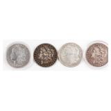 Coin 4 Morgan Dollars 1879-O. 90-S, 97-O 1921