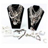 Jewelry Lot of Costume Necklaces, Bracelets +