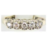 Jewelry 14kt White Gold CZ Cocktail Ring