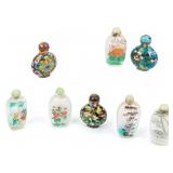 Lot of 8 Antique Asian Style Snuff Bottles