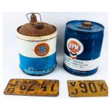 2 Vintage Oil and Gas Cans