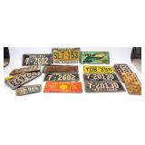 21 Vintage License Plates