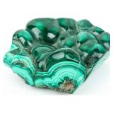 Large Bulls Eye Malachite Polished Free Form Stone