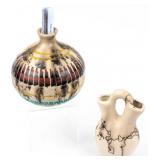 Beautiful Navajo Horsehair Signed Pottery John