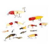 13 Vintage Fishing Lures, Plugs, Tackle