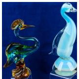 Two Vintage Murano Hand Blown Figurines