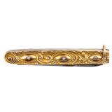 Vintage Gold Filled Pocket Knife with Diamonds