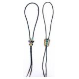 Jewelry Lot of Two Sterling Silver Bolo Ties