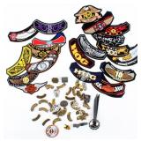 Large Lot of Harley Davidson Patches and Pins