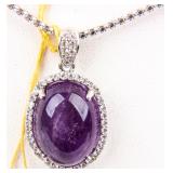 Jewelry Sterling Silver Amethyst Necklace