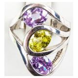 Jewelry Large Sterling Silver Cocktail Ring