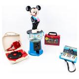 Mickey Mouse Gumball Mach, Accordion, Phonograph +