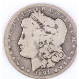 Coin 1891-CC Morgan Silver Dollar in Good