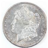Coin 1890-CC Morgan Silver Dollar in Almost Unc
