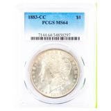 Coin 1883-CC  Morgan Silver Dollar PCGS MS64