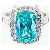 Jewelry Sterling Silver Blue Topaz Cocktail Ring