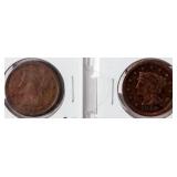Coin 2 United States Large Cents 1846 & 1849