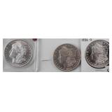 Coin 3 Morgan Silver Dollars 1879-S, 1880-S & 82-S