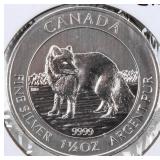 Coin 1.5 Troy Ounce .999  Canada Fox $8
