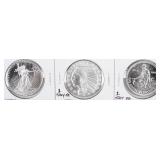 Coin (3) 1 Troy Ounce Silver Rounds