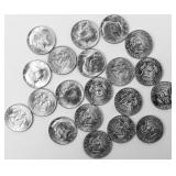 Coin 20 JFK Half Dollars 90% Silver AU / Unc
