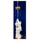 Antique White Porcelain Sculpture Lamp