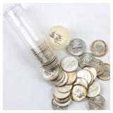 Coin 1961 Roosevelt Dime Roll of 50 Coins BU