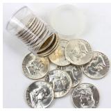 Coin 20 Franklin 1954 Half Dollars Brilliant Unc.