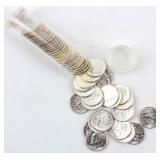 Coin 1964 Roosevelt Dime Roll of 50 Coins BU