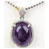 Jewelry Sterling Silver Amethyst Necklace