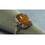 Size 10 Amber Sterling Ring
