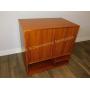 Teak Tambour Door Entertainment Cabinet