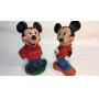 2 Mickey Mouse 12" Illco Toy Co Banks