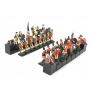 Painted Metal Revolutionary War Figural Chess Set