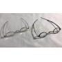 2 Antique Metal Eyeglasses Small Oval Unmarked
