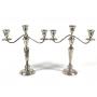 Pr Vtg Alvin Candelabra Weighted Sterling 3 Stick