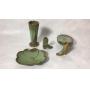 Frankoma Vase #38, Candle Holders #312, Tray #204