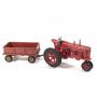 Vtg Metal Farmall 400 Tractor, Massey Harris Wagon