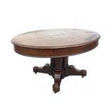 Double Pedestal Oval Extension Dining Table