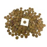 Lot of over 300 Wheat Cents