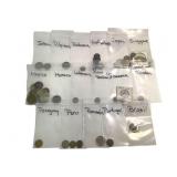 Large Lot of  Foreign Coins - 17 Countries