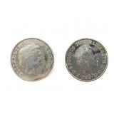 2 Silver UK 5 Pound Coins - Lot 6 of 10