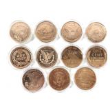 11 Copper Rounds - 1 Ounce