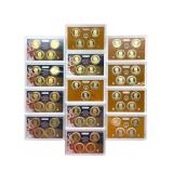 13 Proof Sets of Presidential Dollars; $51 Face