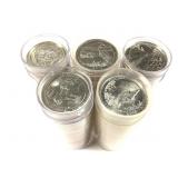 5 Rolls Unc 2015 Quarters