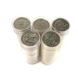 5 Rolls Unc 2017 S Quarters